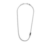 Collier Marlù Homme 30CN0009-NChaîne Corde en acier argenté avec pierre noire…