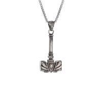 Collier marteau d’Hercule de Thor en style viking punk gothique, pendentif personnalisé, rock masculin, bijoux de mode hip-hop, cadeau d’anniversaire