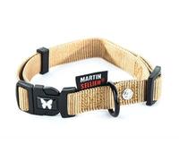 Collier Martin ajustable en nylon beige