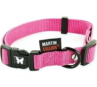 Collier Martin réglable en nylon rose