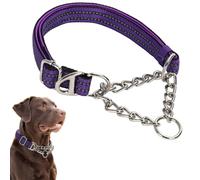 Collier martingale pour chiens, collier réfléchissant en nylon pour chien, collier martingale réglable et robuste pour le dressage de chiens de taille moyenne et grande