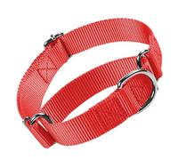 Collier martingale rouge pour chiens de taille moyenne, anti-traction, collier anti-fuite, robuste, réglable, pour animaux de compagnie de race S, M et L