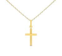 Collier - Médaille Croix Or 18 Carats 750/000 Jaune - Chaine Dorée