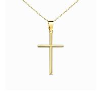 Collier - Médaille Croix Or 18 Carats 750-000 Jaune - Chaine Dorée - Enfant