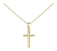 Collier - Médaille Croix Or 18 Carats 750-000 Jaune - Chaine Dorée - L'ATELIER D'AZUR - Enfant - Mixte