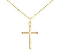 Collier - Médaille Croix Or Jaune - Chaine Dorée Offerte