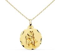 Collier - Médaille Saint Christophe Or Jaune - Chaîne Dorée