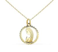 Collier - Médaille Vierge Or Jaune - Chaîne Dorée