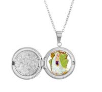 Collier médaillon avec illustration de dix-huit Arhats - Cadeau d'anniversaire