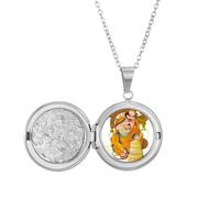 Collier médaillon avec motif figurine Arhats - Cadeau d'anniversaire