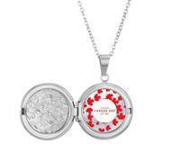 Collier médaillon en érable pour la fête du Canada 4 juillet EST 1867