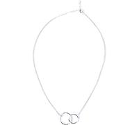 Collier mère fille - collier de 2 cercles entrelacés en argent sterling, colliers de bijoux de cadeau d'anniversaire de fête des mères pour les soeurs, argent Design de mode