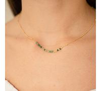 Collier message mon cœur - vert