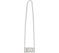 collier métal pendentif disco argenté - boland 00715 Gris G