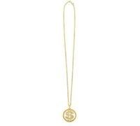 collier métal pendentif dollar américain or strass - boland 64420 G