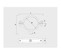 Collier métallique isophonique rapide renforcé - M8+M10 RI Ø90 - 145 mm - Boite de 50 - CELO - 990RI