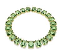 Collier Millenia, Cristaux oversize, Taille octogonale, Vert, Doré à l’or 18 carats (750/1000) OS