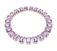 Collier Millenia, Cristaux oversize, Taille octogonale, Violet, Placage de ton or OS