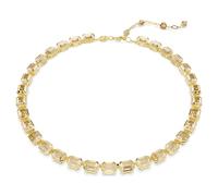 Collier Millenia, Taille octogonale, Jaune, Placage de ton or OS
