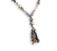Collier Mineralia - LES TRESORS DE LILY - Noir doré - Métal - Femme - 76 cm