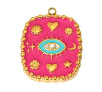 Collier moderne avec pendentif en forme de cœur en acier inoxydable 11 variations confortables pour la main et les yeux, taille unique, Comme décrit, Comme décrit.