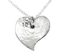 Collier moderne en forme de cœur pour 10e anniversaire de mariage - 100 % étain pur