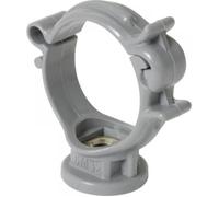 COLLIER MONOBLOC 32 MM FIXATION EVACUATION EAUX USEES TUBE TUYAU PVC GRIS CLIP