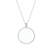 Collier monocle en forme de loupe, pendentif loupe x5, collier loupe x5 avec lentille de lunettes et chaîne grossissante, pendentif oculaire pour lecture, journal, carte, bijoux, travaux d'aiguille