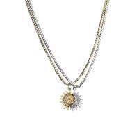 Collier motif et lune, design dualité, 5 x 3,5 cm, ensemble de colliers pour couple, bijoux assortis, anti-ternissement, pour son petit ami, petite amie, âme sœur