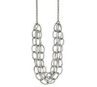 Collier multi-chaîne en acier inoxydable poli avec extension de 4 centimètres et 10,1 mm de large pour homme et femme