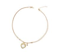 Collier multi-rangs romantique en forme de cœur avec pendentif élégant et chaîne de clavicule réglable pour elle, One Size, Comme décrit, Comme décrit.