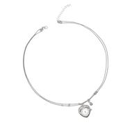 Collier multi-rangs romantique en forme de cœur avec pendentif élégant et chaîne de clavicule réglable pour elle, One Size, Comme décrit, Comme décrit.