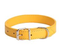 Collier multicolore pour animaux de compagnie | Collier réglable toutes saisons pour chiens et chats, design simple pour chiens de petite, moyenne et grande taille (jaune, 1 x 25 cm)
