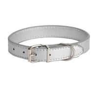 Collier multicolore pour animaux de compagnie | Collier réglable toutes saisons pour chiens et chats, design simple pour chiens de petite, moyenne et grande taille (argent, 1 x 25 cm)