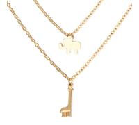 Collier Multicouche Boho Elephant Girafe Pendant Chain Collier Pulllades Chaînes Accessoires Charm