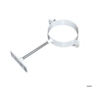 Collier mural galvanisé blanc 125 mm - UBBINK - 225762 - Acier blanc - Réglage écartement - 0,16 kg