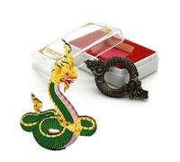Collier Naga - Pendentif Thai Vasuki Dieu de la Protection et du Pouvoir, Bouddhiste Phaya Naga Amulette Bijoux spirituels artisanaux Faits à la Main