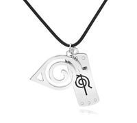 Collier Naruto Collier Front Hommes et Femmes Collier Populaire-Argenté