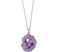 Collier naturel cristal GEODA MINERALS Amulette 2.5-3.5 cm PURPLE