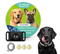 Collier naturel pour chien avec 3 capsules de soin, jusqu'à 12 mois d'entretien à long terme, collier d'extérieur réglable et imperméable pour chiens de petite, moyenne et grande taille