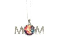 Collier Nebula Mutual Impact Bleu Nebula Motif Nébuleuse Cadeau Fête des Mères pour Maman Nana Grandma Anniversaire Bijoux, M