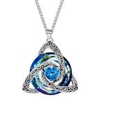 Collier Noeud Celtique De Pierre De Naissance Bijou Sorcière 12 Mois | Colliers Celtiques Pierres De Naissance Chaîne Acier Inoxydable Réglable Zircone Symbole Significatif D’Amour Et De Lien