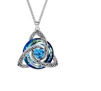 Collier Noeud Celtique De Pierre De Naissance Bijou Sorcière 12 Mois | Colliers Celtiques Pierres De Naissance Chaîne Acier Inoxydable Réglable Zircone Symbole Significatif D’Amour Et De Lien