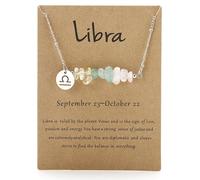 Collier Noeud Collier Pierre Original Design Original 12 Constellations Gravier Combinaison Acier Inoxydable Pendentif Anniversaire pour Femme, taille unique, Acier inoxydable
