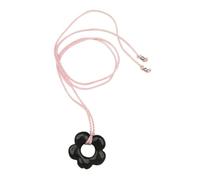 Collier noir à cinq pétales de fleurs doux pêche ou cordon noir pour une touche d'élégance et d'individualité Bijoux tendance pour femme, taille unique, Comme décrit, Comme décrit.