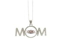 Collier noir et rouge avec motif de panneau de casino - Cadeau de fête des mères pour maman, grand-mère, grand-mère, M