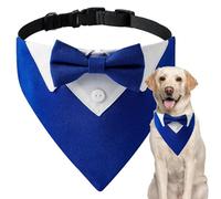 Collier nœud papillon pour chien - Accessoire bandana style, écharpe de mariage douce, cravate confortable pour chiens de taille moyenne, design réglable avec look élégant | Vêtements de fête ideal