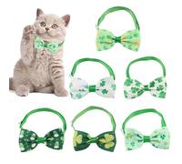 Collier nœud papillon pour chiens, nœud papillon pour chat | 6 pièces Nœuds pour chiens Nœuds pour chiens de vacances verts - Nœuds papillons pour chats, collier nœud papillon pour chiens pour les réu