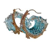 Collier océanique, bijoux de serment océanique | Collier thème d'été - inspiration pendentif vague bleue océanique, accessoire élégant de mode pour femmes, mariage, riferimento alla