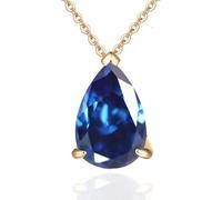 Collier Or 18K - Bijou Pendentif Raffiné - Septembre- Collier mois larme d'ange - Pierre de naissance - Idée Cadeau - Bijoux Femme en Plaqué Or - Collier Pendentif - Hypoallergène - Cadeau